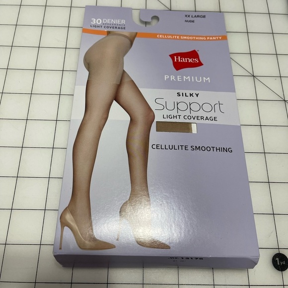 3 PACK OF PANTYHOSE SIZE XXL. ONE NUDE, ONE BLACK, AND ONE BLACK FISHNET. - Picture 3 of 4